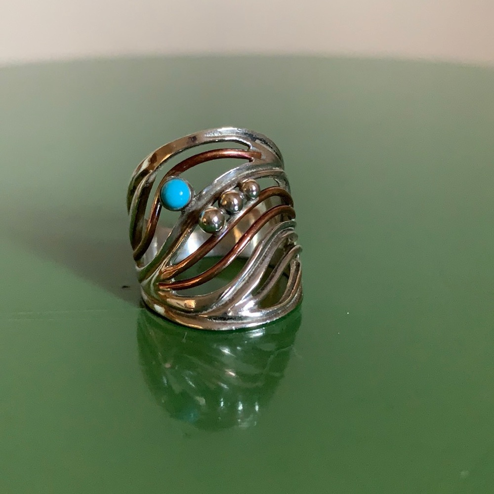 Sterling Silver and Brass Ring